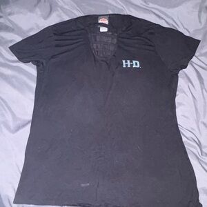 Harley-Davidson Black Tee with Blue Logo